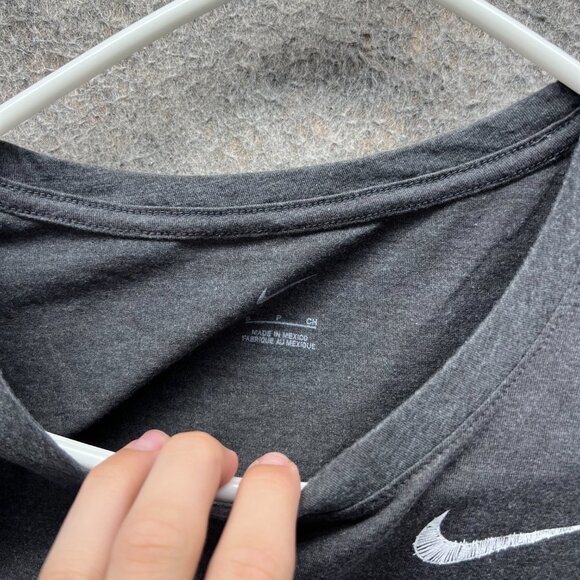 Miami Marlins Shirt Womens Small Charcoal Gray Nike Big Graphic Print Tee - Picture 4 of 11